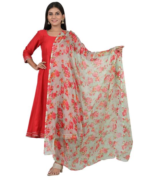 KARA ART HOUSE Women Multicolor Chiffon Dupatta (2.5 Meter)
