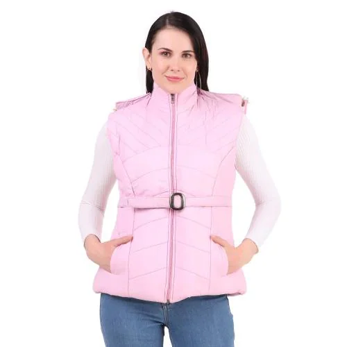 Buy PERFECT PRODUCTIONS Stylish Winter Sleeveless Jacket With Belt & Cap  For Girls , Winter Wear Jacket , Girls Jacket , Jacket For Girls , Kids  Jacket For Girls_Pink-11_12 yrs Online at