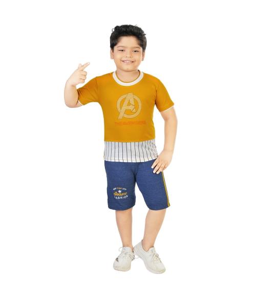 CELEBRITY CLUB 100% Cotton Yellow Avengers T-shirt & Pant