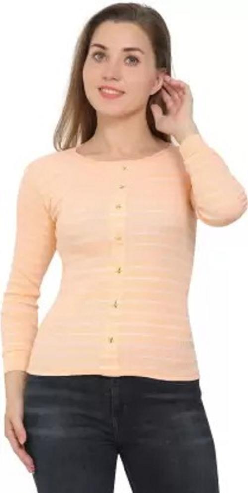 SF Sara Fashion latest full sleeves tops for Women's pack of 1 Peach-M