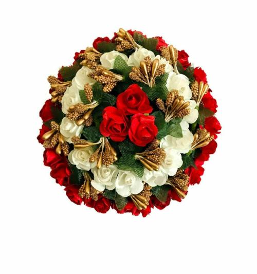 Buy GADINFASHION Multicolor Womens Hair Bun Gajra Flower Artificial
