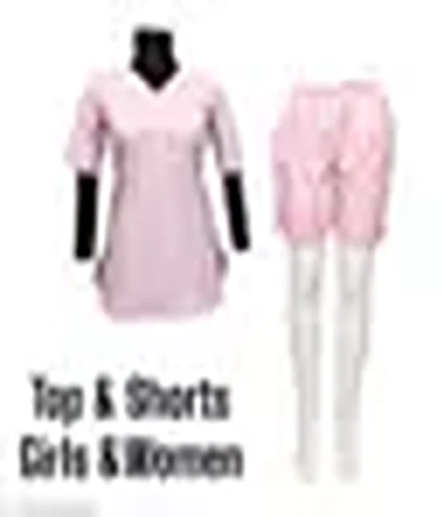 LOOF TRENDS Comfortable Soft Cotton Night Suit Stripe Patten for Summer wear-41-Size-S-Colour-Pink