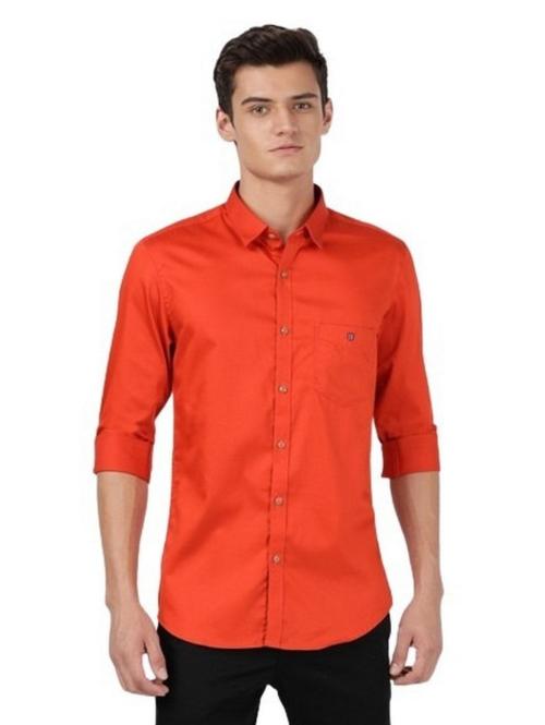 Otto Carrot Plain Smart Casual Shirt Trim Fit Impanion_4 Size 42