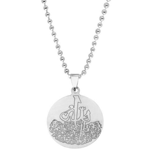 Religious Islamic Allah Prayer Muslim Islamic Jewelry Silver Stainless Pendant Necklace For