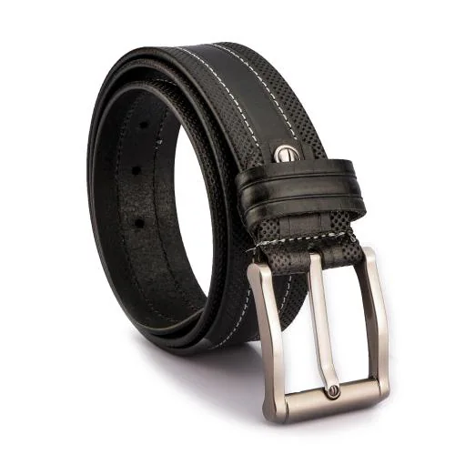 GIL Men Black Genuine Leather Belt - 44 l Belt For Men & Boys l Formal Belts l Stylish l Latest Design | Fashion Accessories