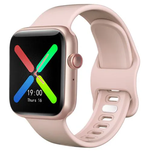 IIK Collection Pink Smart Phone Wrist Watch With Bluetooth Call, Heart Rate Monitor, Fitness and Step Tracker Watch for Men, Women, Kids - Compatible with Android & iOS (IIK-SW-T500-003-Pink)