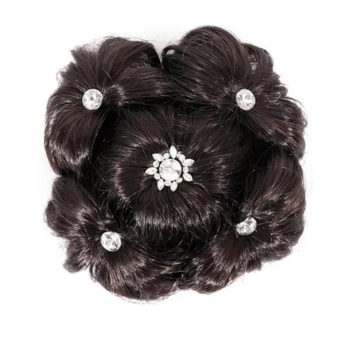 Buy NAVMAV Black Synthetic Bridal Hair Bun Extension Artificial Juda