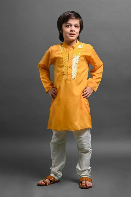 Vesham Boys Solid Silk Blend Single Kids' Ethnic Sets
