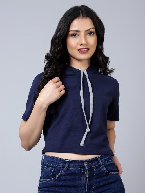 DIAZ Stylish Crop Tops for Women, Half Sleeves Crop Top, Cotton Crop t Shirts for Women & Girls, Women Crop Top T Shirt