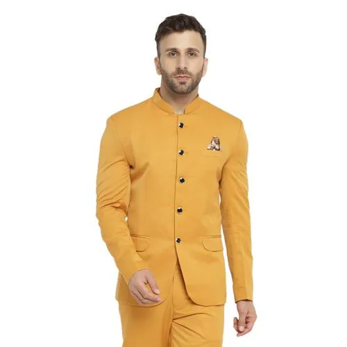 REFULGENT Premium 5 Button Blazer For Men (Yellow)