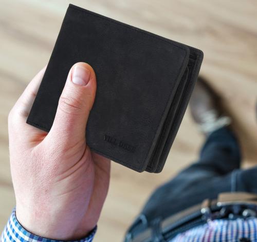 VILL OKSE Genuine Leather Wallet for men with RFID Protection (VOW4003 - Royal Wallet in Rusty Black)