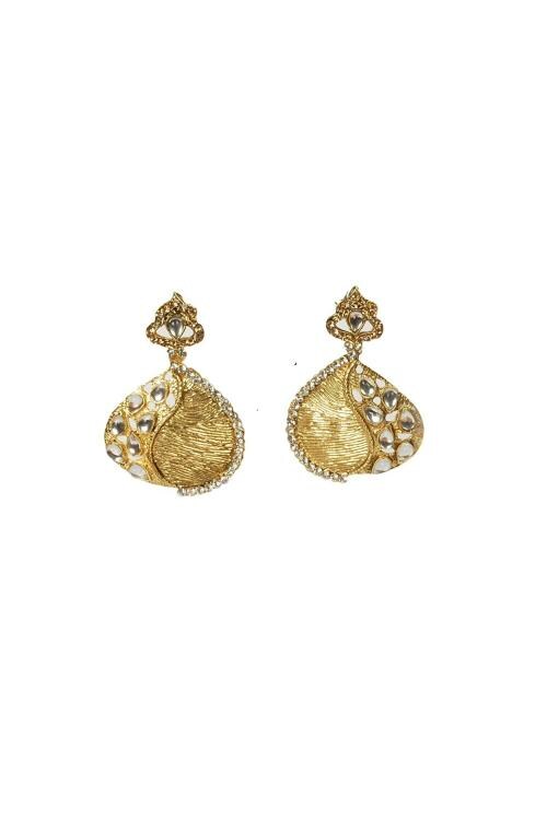 Raga Jewels Moonstruck Yinyang Gold Earrings for Women