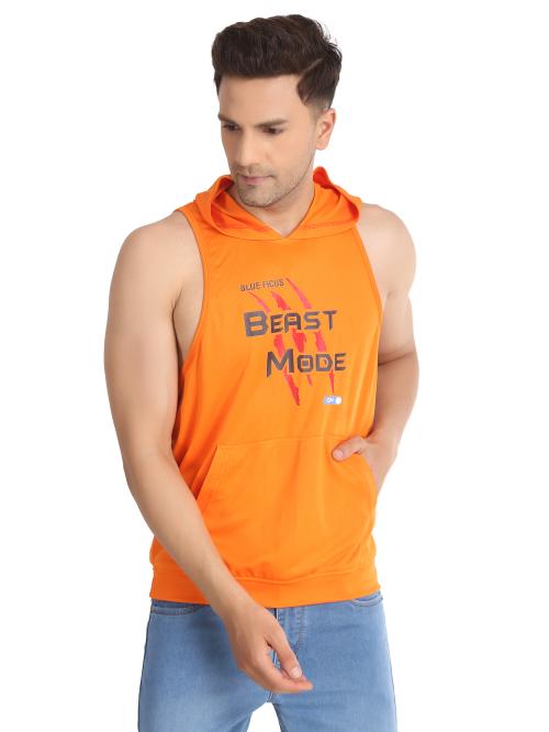 Men's Regular Loose Fit Sleeveless Sando Lycra Cotton Blend T shirt, Gym Hoodies Vest