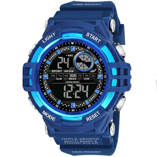 Shocknshop Digital Blue Dial Watch for Men and Boys