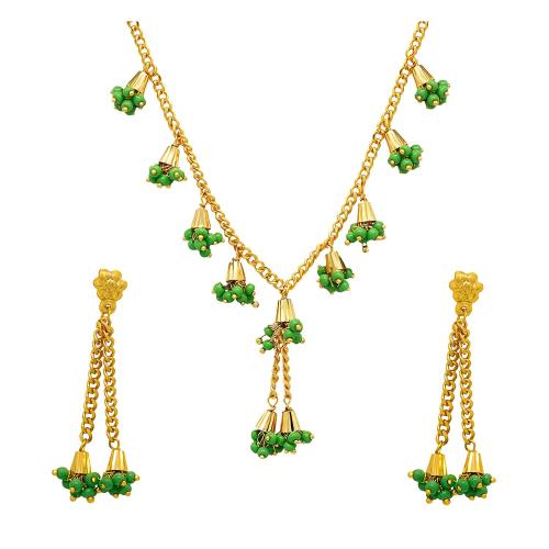 Buy Bodha Brass Gold Jewellery Necklace Set 22K with Earrings For Women Online at Best Prices in