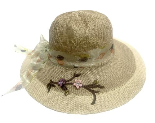 Infispace Women's Wide Brim Fedora/Tribly Summer Beach Hat Brown Color Hat,hat for women,gilr hat,fancy hat,Hat for sun,Big Hat,womens Hat,Fedora