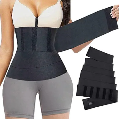 ASTOUND Snatch Me Up Bandage Wrap Body Shaper corset tummy shape wear belt waist trainer l Waist Trainer Wrap Belt For Women l Weight Loss Tummy Wrap Waist l Shaper Trimmer Corset l Sauna Sweat Belt Lumbar Waist Support Belt Abdominal Trainer Workout