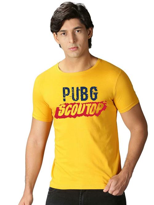 ARRYN Pubg Printed Tshirts for Men Stylish Yellow