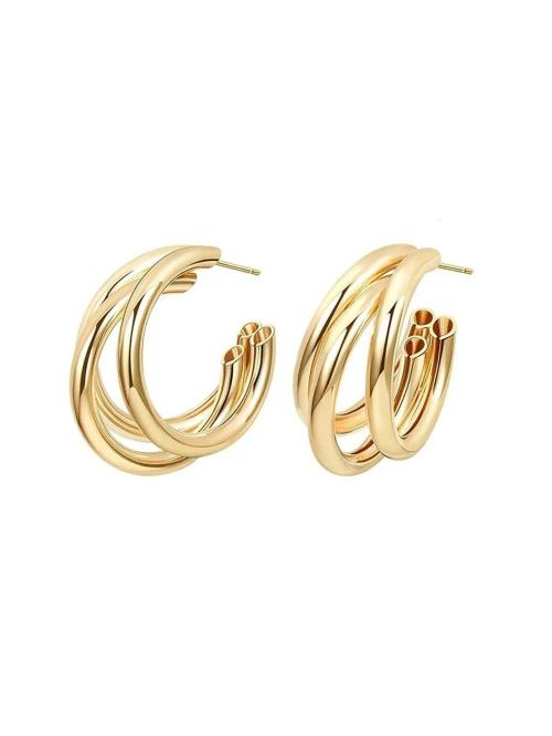 Kairangi by Yellow Chimes Gold Plated Gold Plated Hoop Earrings Multicolor Suitable for Womens