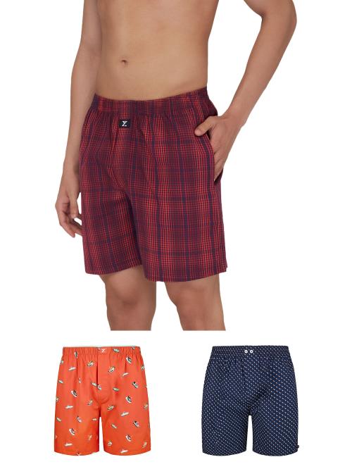 XYXX Men's Super Combed Cotton boxer shorts Elasticated Waist