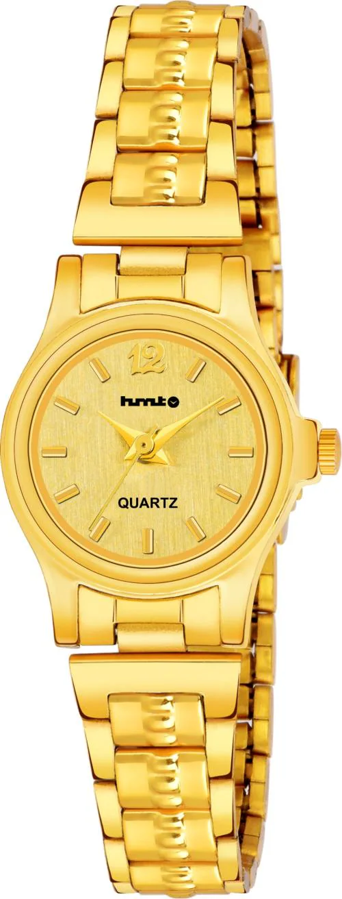 HMTO Analog Watch Gold Dial Gold Strap Watch For Women (HMT016)