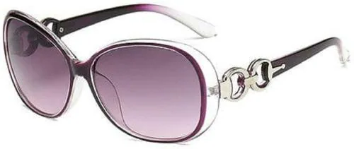 PIRASO Over-Sized Full-Frame Violet Sunglasses for Women-(9509 PURPLE DC)