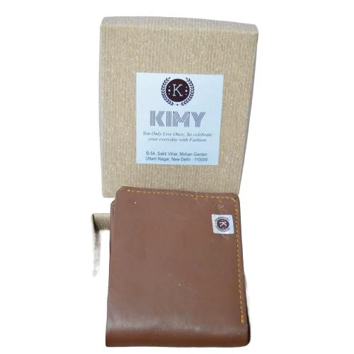 KIMY Premium Quality Leather Men's Wallet | Stylish 4 Credit Card Slots, 2 Currency Compartments, 1 Coin Pocket Purse of Gents and Boys | Ideal for Evening, Travel, Ethnic, Casual, and Formal Use | Ultra Strong Stitching | Regular Size | Brown Color