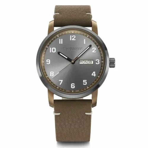 Wenger Swiss Made ATTITUDE Analog Grey Dial Men's Watch - 01.1541.123