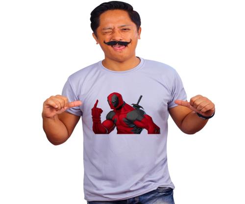 Mooch Wale Deadpool Says F U Grey Quick-Dri T-shirt For Men - Grey, M