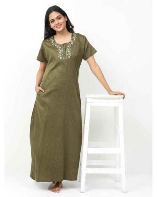 KUSHI PREMIUM COTTON NIGHTIES Multicolor Pack Of 1_XXL