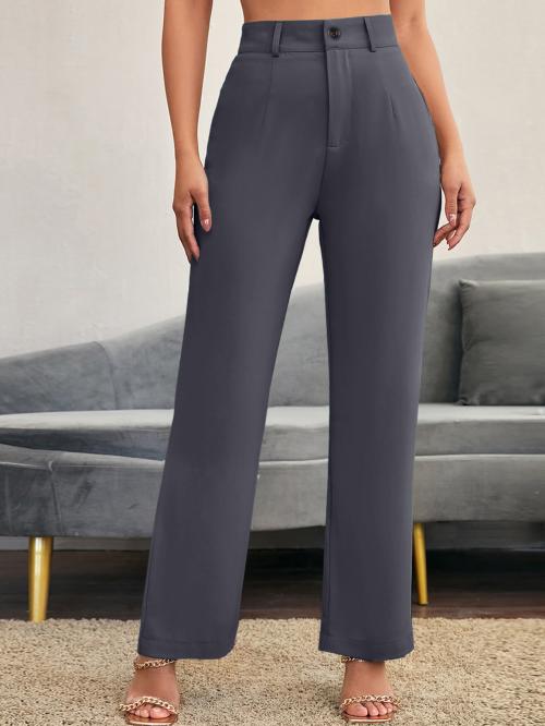 Women trouser casual pants for women grey color