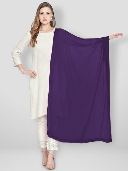 Dupatta Bazaar Women Purple Solid Poly Chiffon Dupatta