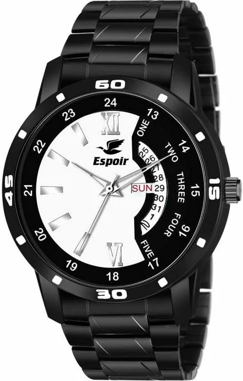 Espoir Men Multi-color Dial Black Strap Analog Watch
