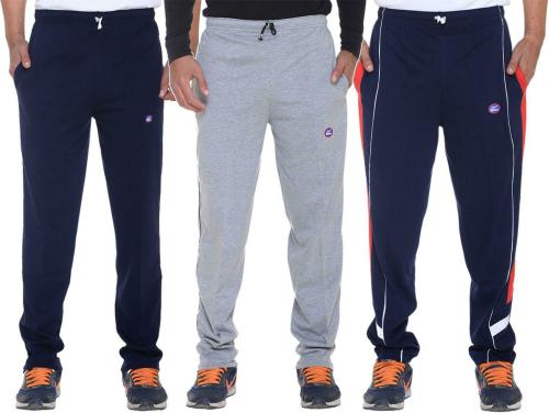 Vimal Jonney Men Multicolor Solid Cotton Blend Track Pants (Pack of 3)