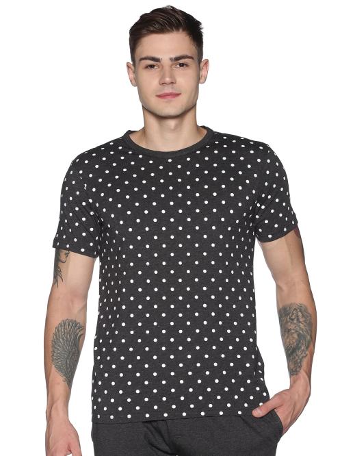 Ecoline Clothing Men Charcoal Cotton Half Sleeve T-Shirt (L)