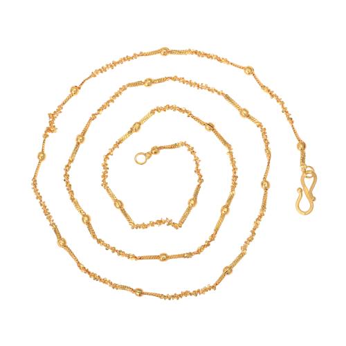 Maalgodam FLAT, TWISTED 26 inches 6 grams Gold Plated LONG Brass Metal