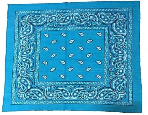 De-Ultimate Men Sky Blue Printed Pure Soft Cotton Handkerchief