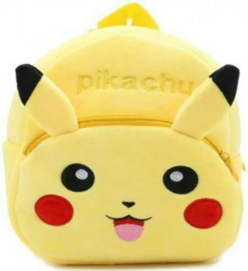 Pickachu Bag Soft Material School Bag For Kids Plush Backpack Cartoon Toy