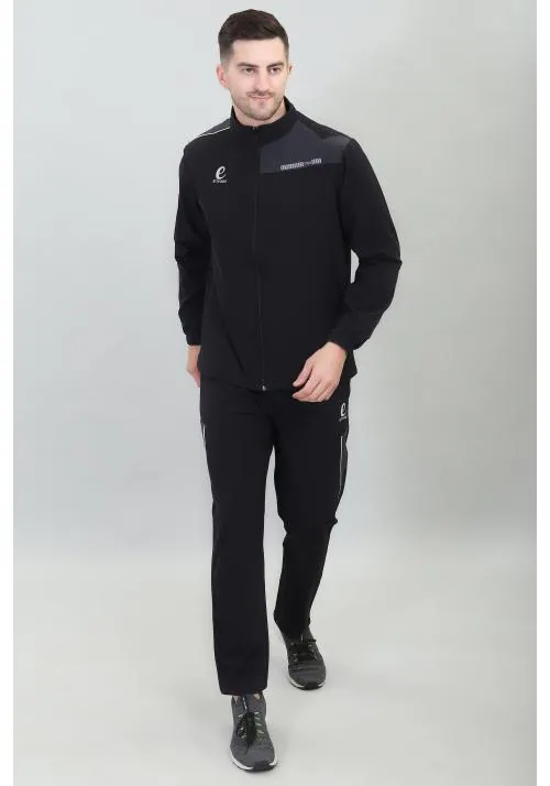 ETHAN Men's Athletic Gym Running Sports Track Suit Black