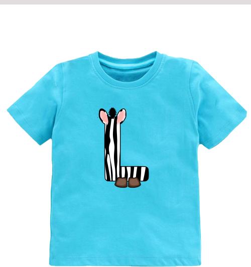 Kavee Boys Blue Animal Print Pure Cotton T-Shirt
