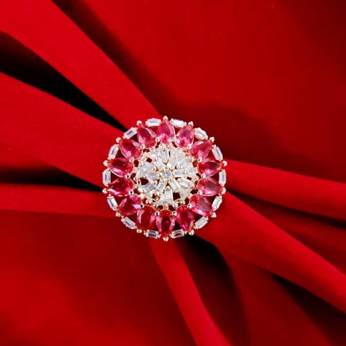 Buy Opal Touch Scarlet Serenity Crystal Red Rose Gold Ring Online at Best Prices in India JioMart.