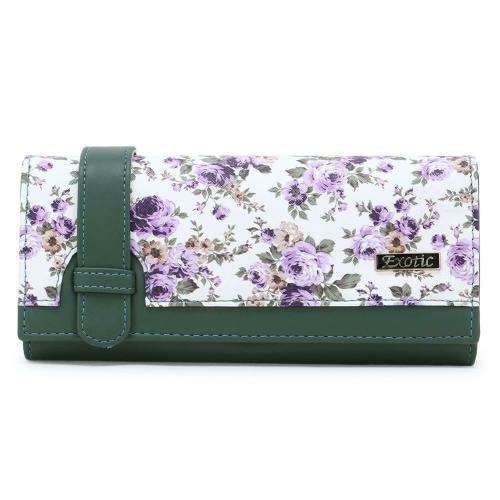 EXOTIC Women Green Polyurethane Wallets