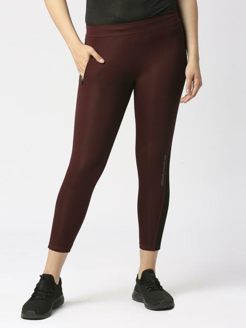 Lovable Women Solid Polyester Spandex Wine Track Pants_XL