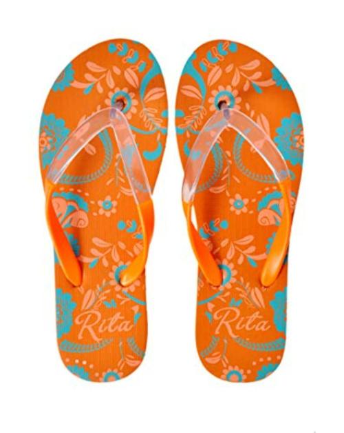 RITA Women Orange Blossom Regular Fit Flip-flops - (UK 8)