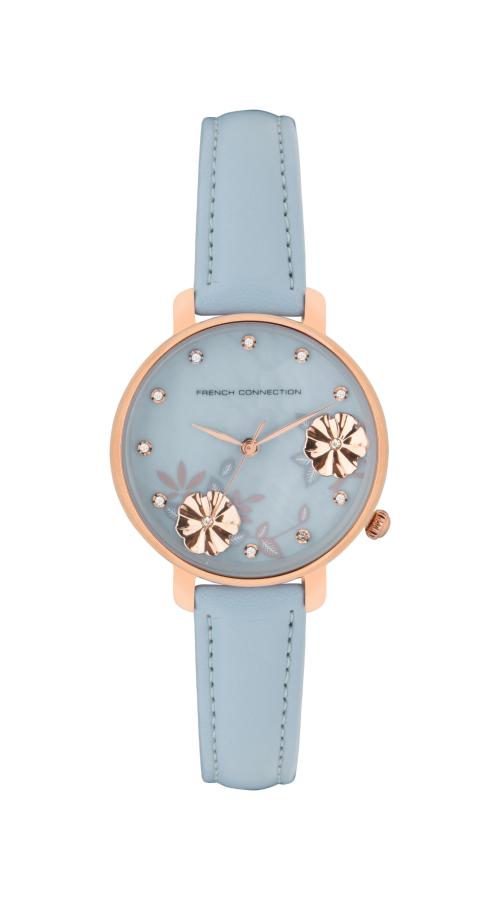 French Connection Analog Grey Dial Grey Strap Watch For Women