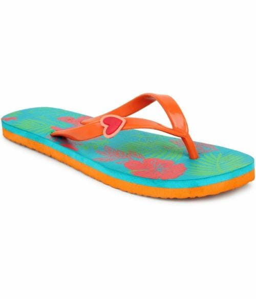 Phonolite Orange Slippers for Women