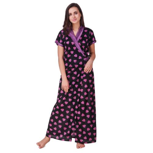 Buy Keoti Women Printed Satin Full Robe|Nighty - Pack of 1 Online at ...