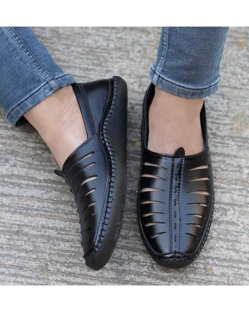 KAVSUN Black Jutis For Men JioMart