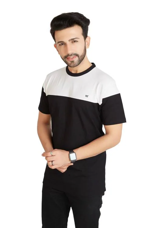 MYFL Cast Iron Legend Men Black Cotton Solid Round Neck T-Shirt ( 38)