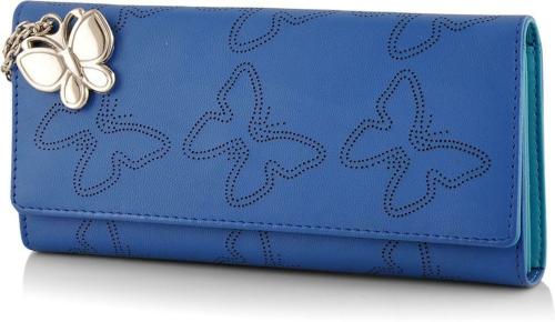 Butterflies Blue PU Clutch